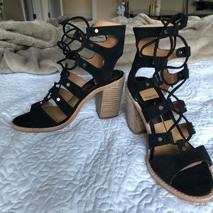 Dolce Vita Lyndon Black Suede Heels